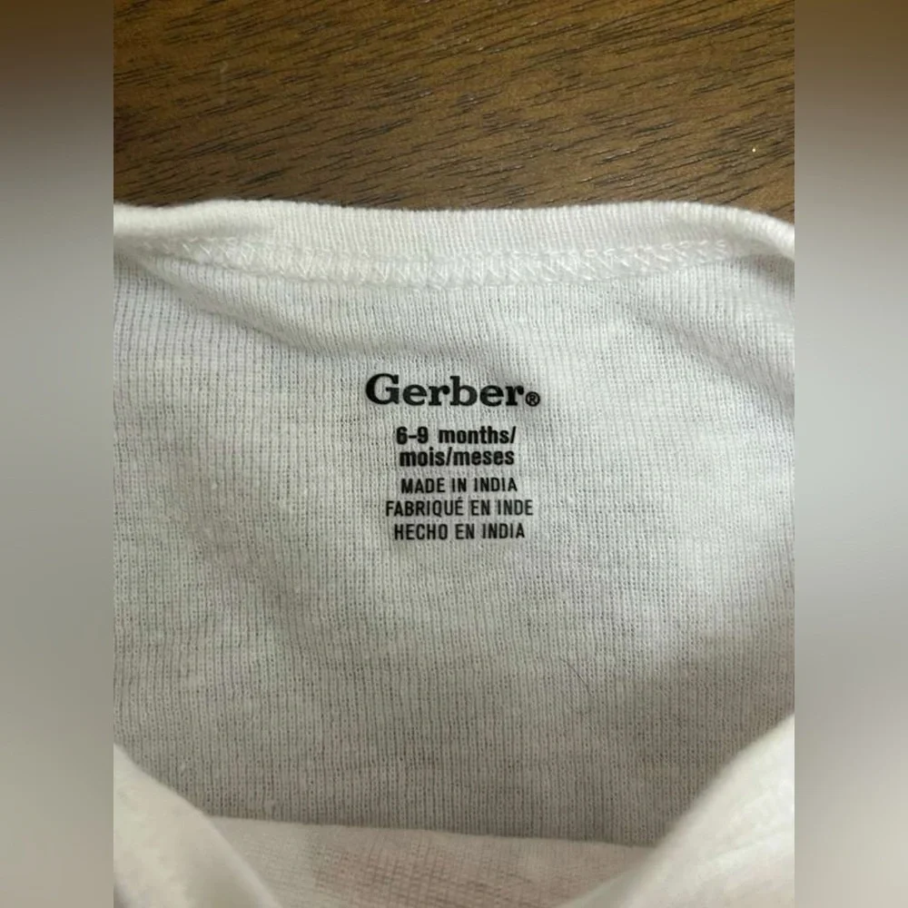 Gerber Unisex Baby Short Sleeve Bodysuit White 6-9 Months (0399)